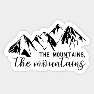 the mountains, the mountains williams college Sticker